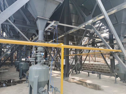การลำเลียงด้วยแรงดันบวกประเภทไซโลอุปกรณ์ลำเลียงด้วยลมเฟสหนาแน่น PLC